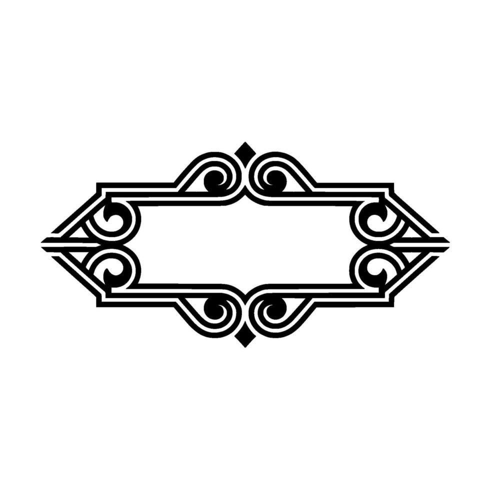 Elegant Deco Border, Vintage Frame, Decorative Element vector