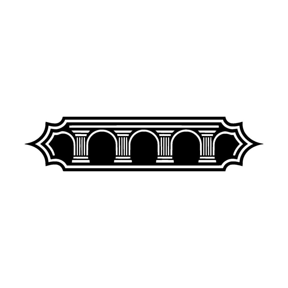 Architectural Archway, Vintage Style, Minimalist vector
