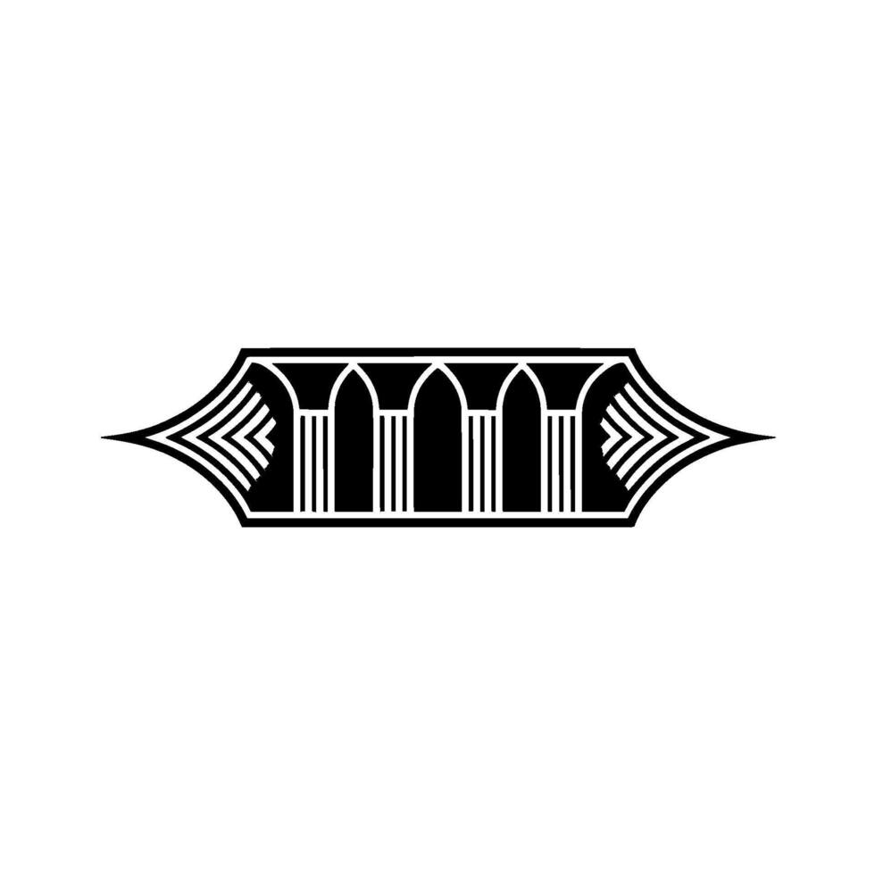 Art Deco Archway, Geometric Elegance, Minimalist vector