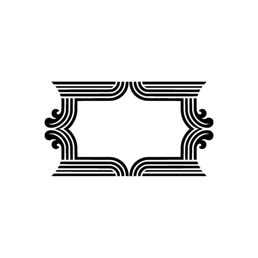 Art Deco Frame, Elegant Border, Vintage , Minimalist Style, Contour vector