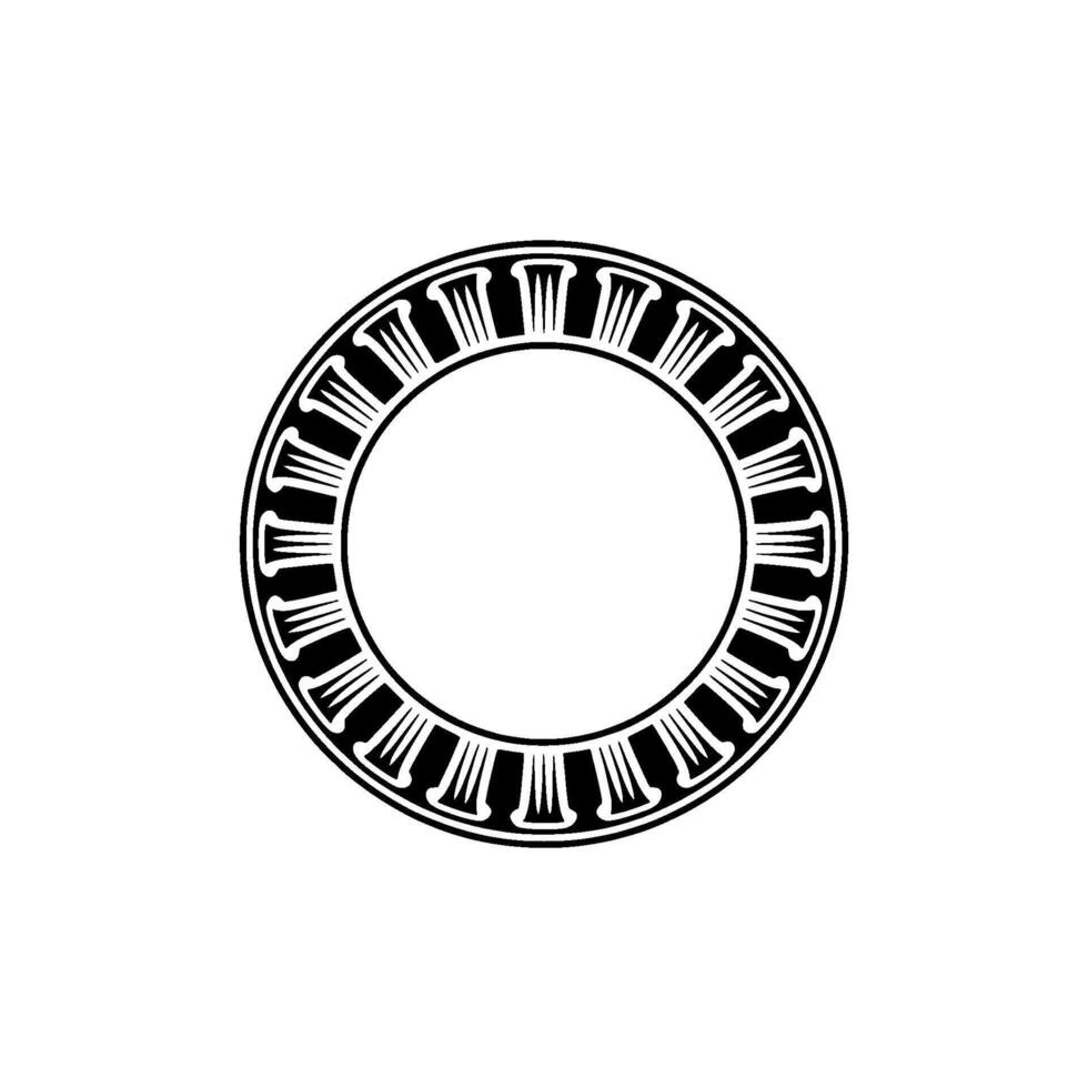Geometric Circle Frame, Art Deco Style, Minimalist - Vintage vector