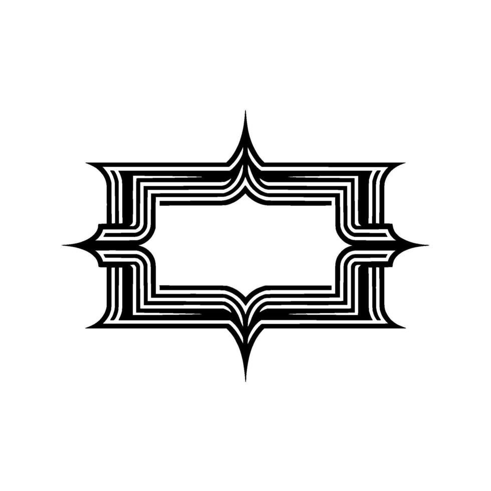 Art Deco Geometric Frame, Streamlined Elegance vector