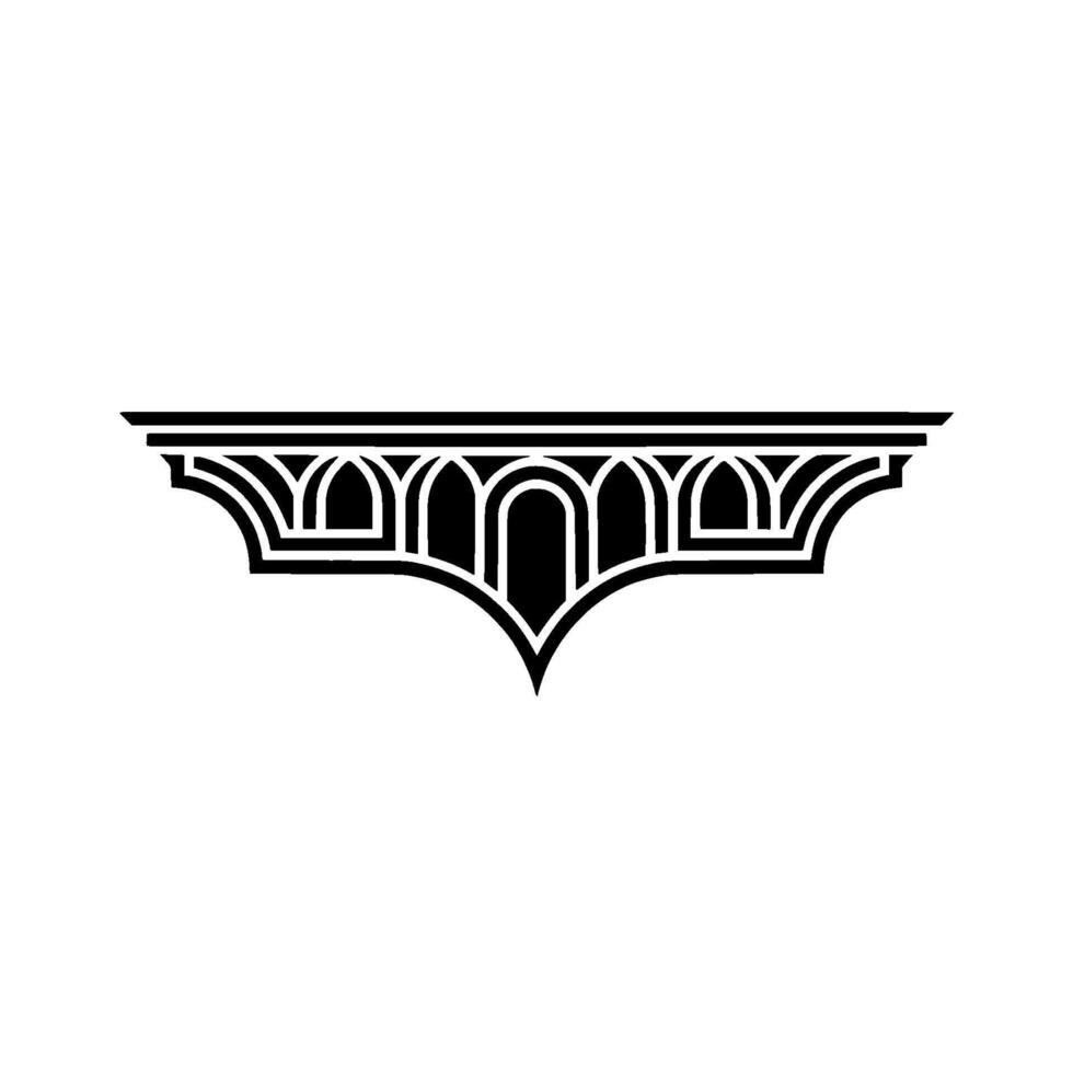 Art Deco Archway Ornament, Geometric, Style vector
