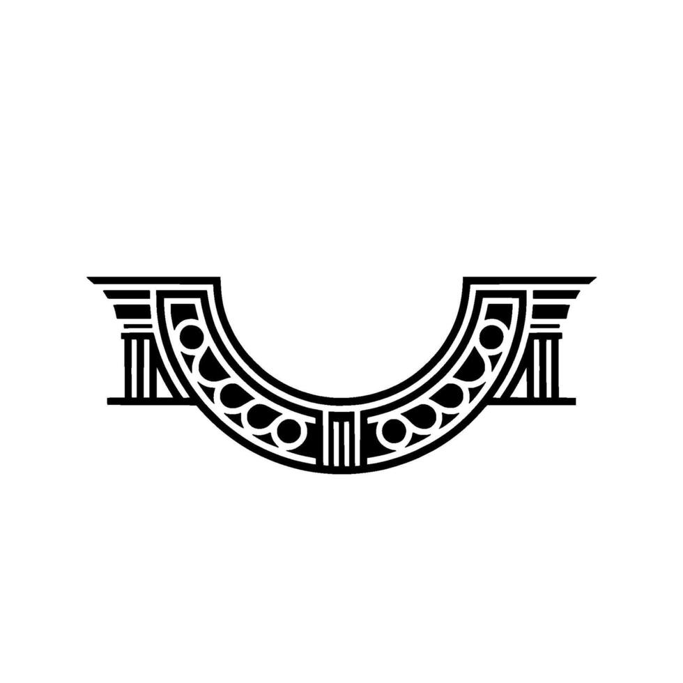 Art Deco Ornament, Geometric , Elegant Emblem, Typography vector
