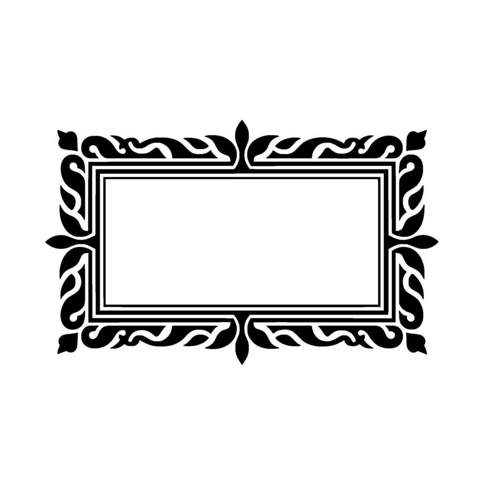 Ornate Black Frame, Elegant , Vintage Style vector