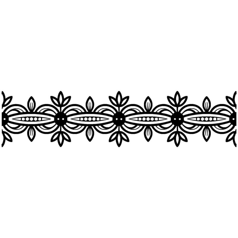 Intricate Floral Border, Elegant , Minimalist Line Art vector