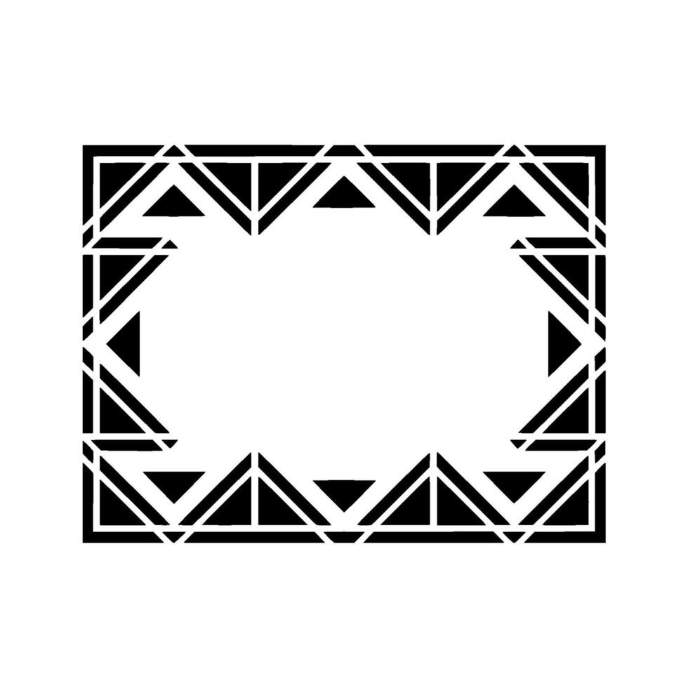 Geometric Deco Frame, Blank Canvas for, Border vector
