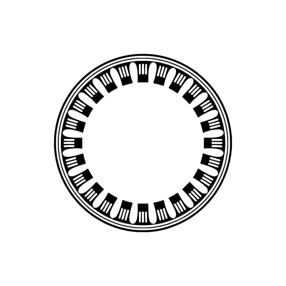 Geometric Circle Frame, Minimalist , Abstract Pattern - Illustration vector