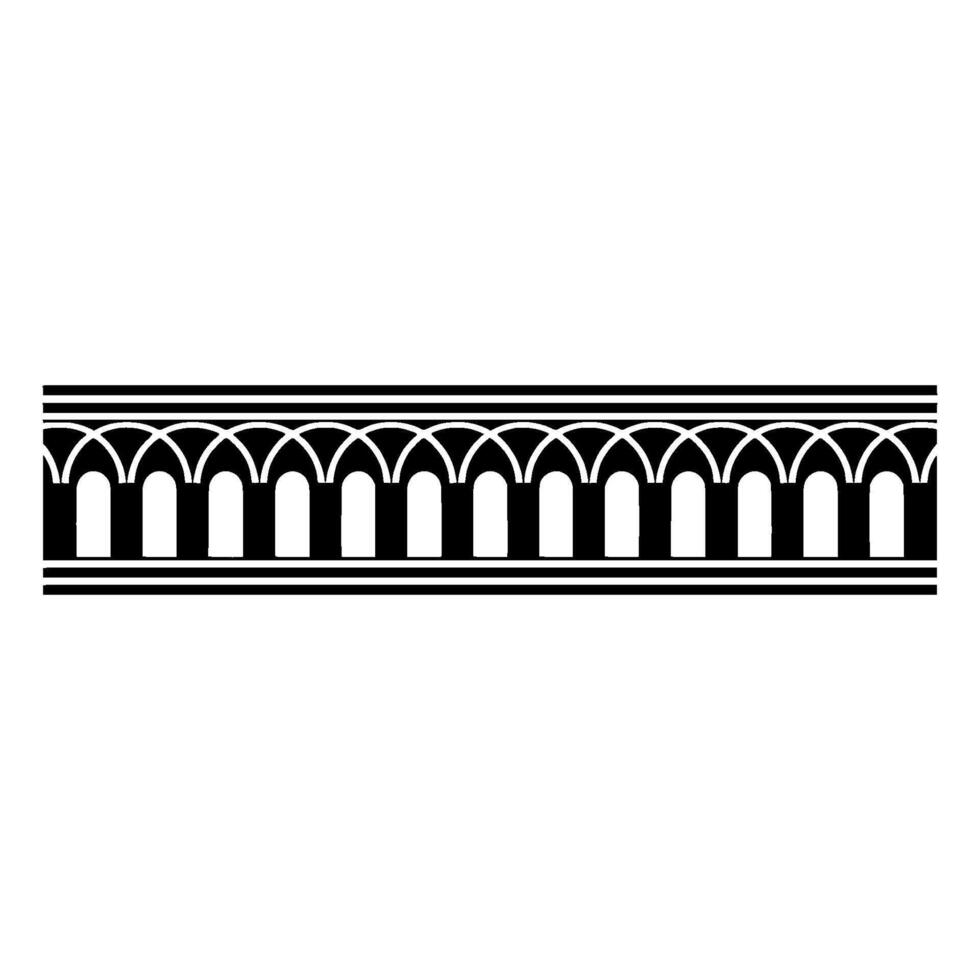 Gothic Arch Border, Minimalist, Ornamentation vector