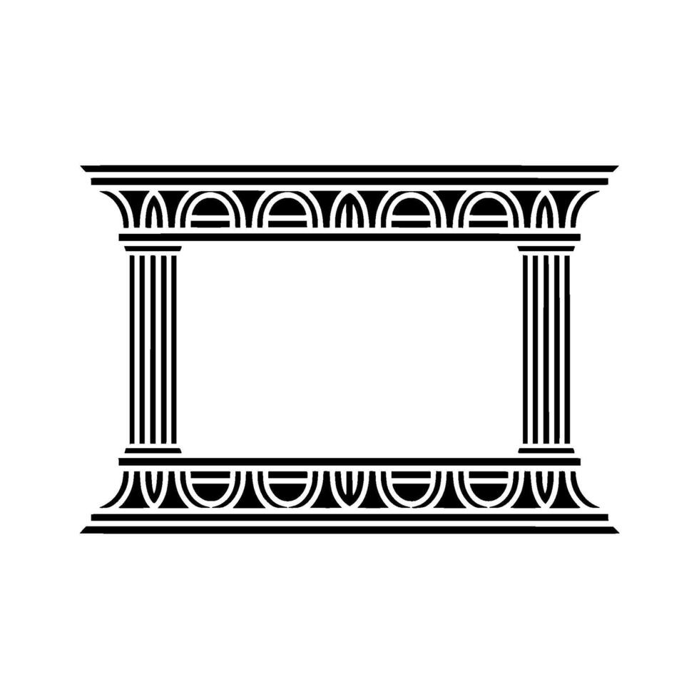 Art Deco Frame, Geometric Elegance, Vintage, Columns vector