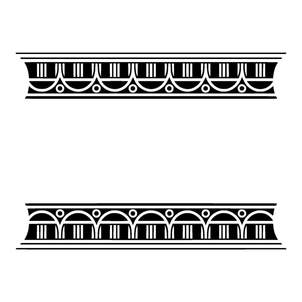 Geometric Border, Ancient Motif, Minimalist vector