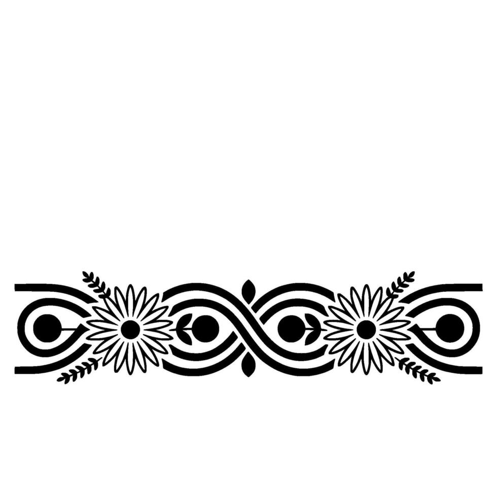 Elegant Flourish Border, Vintage Element vector