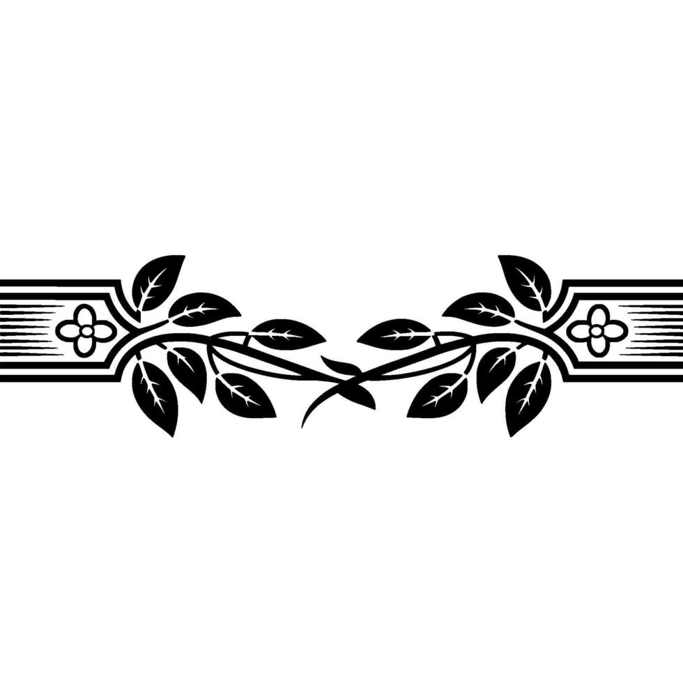 Elegant Botanical Border, Vintage Style - Frame vector