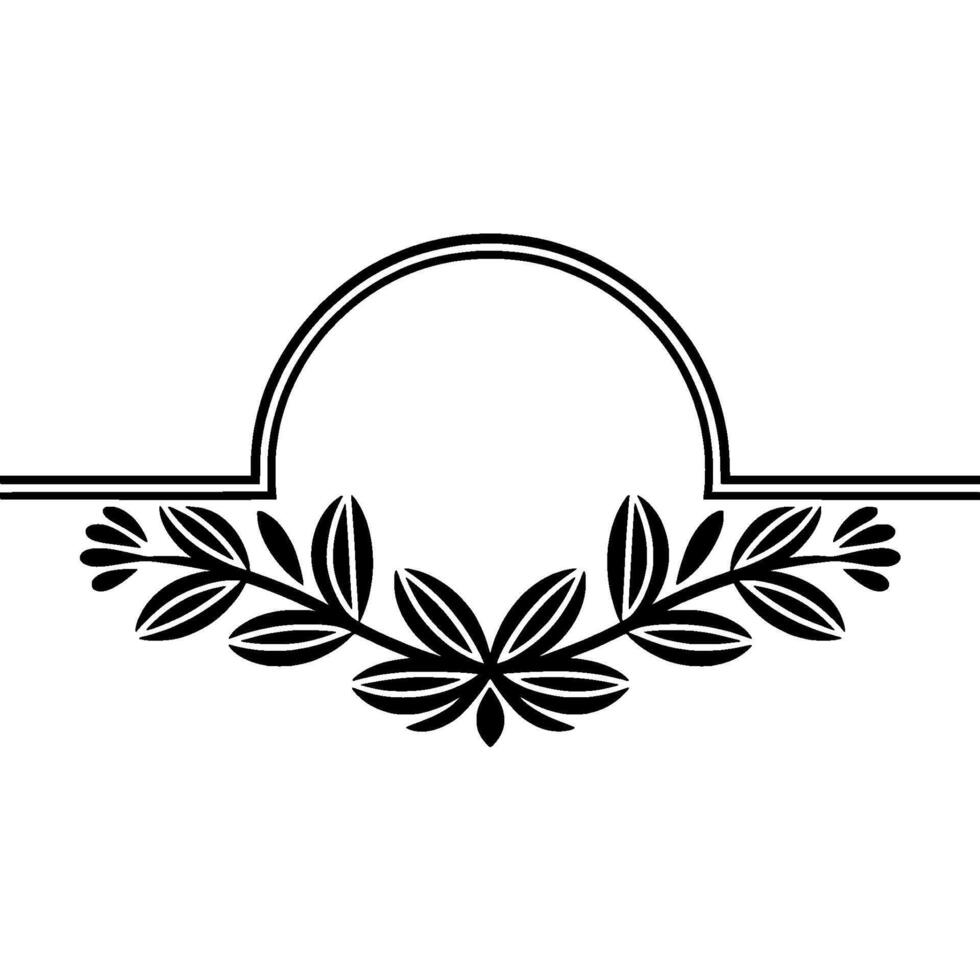 Stylized Balance Laurel Wreath Silhouette vector