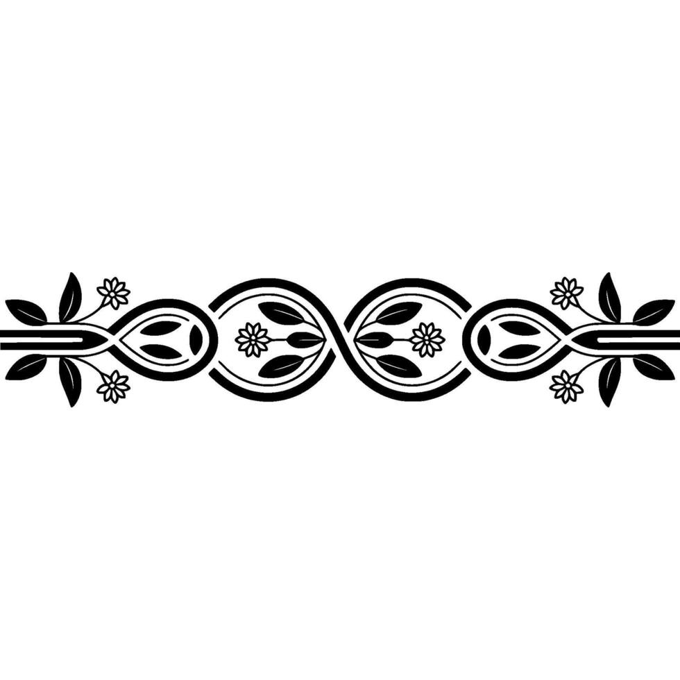 Elegant Floral Border, Vintage , Decorative Element, alternate version 13 vector