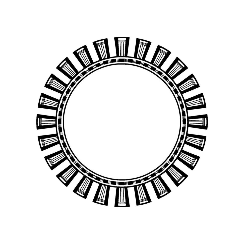 Geometric Circle Frame, Minimalist , Circular Motif - Art vector