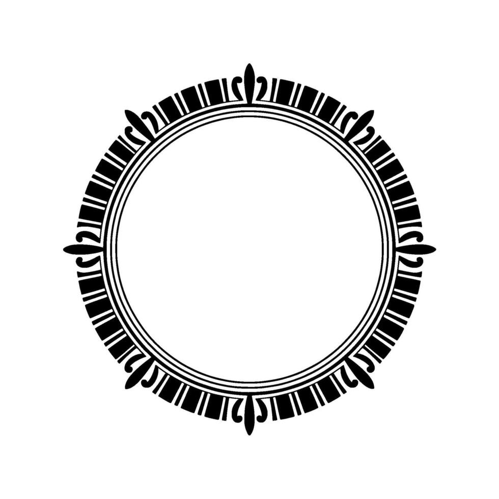 Art Deco Circle Frame, Elegant Ornamentation, Vintage - Ornament vector
