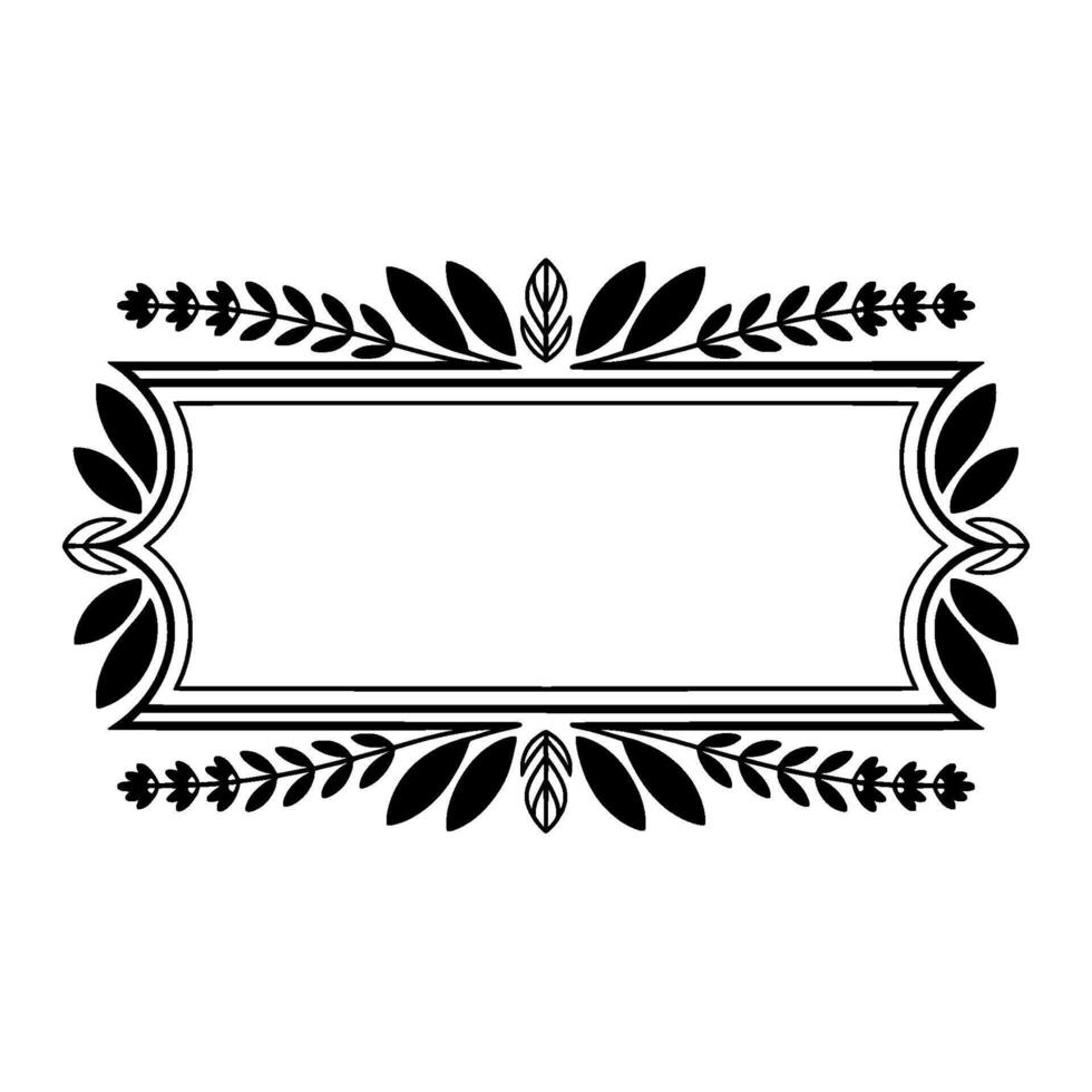 Elegant Botanical Frame, Vintage - Floral vector