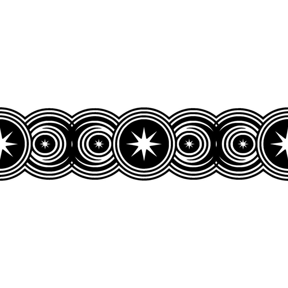 Geometric Starburst Border, Minimalist vector
