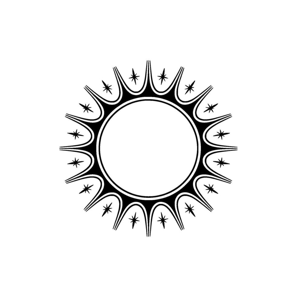 Celestial Starburst Emblem, Minimalist vector