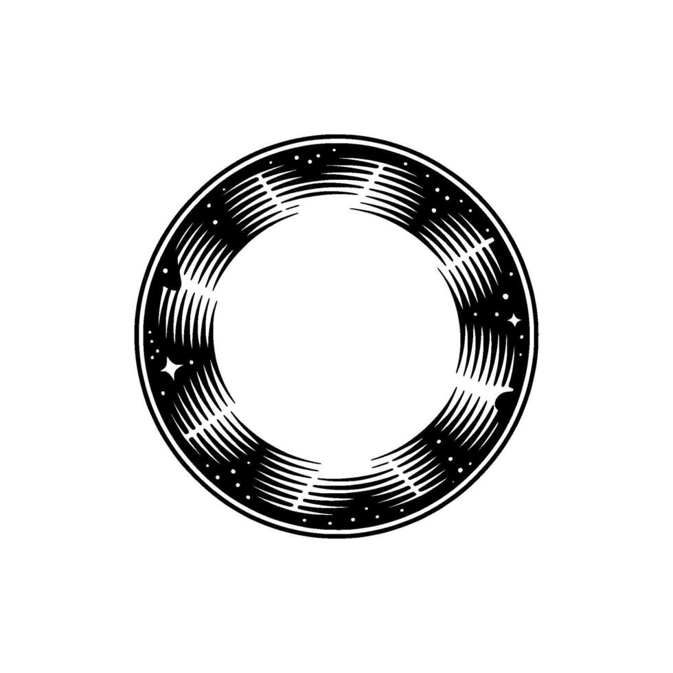 Celestial Spiral Emblem, Vintage Style vector
