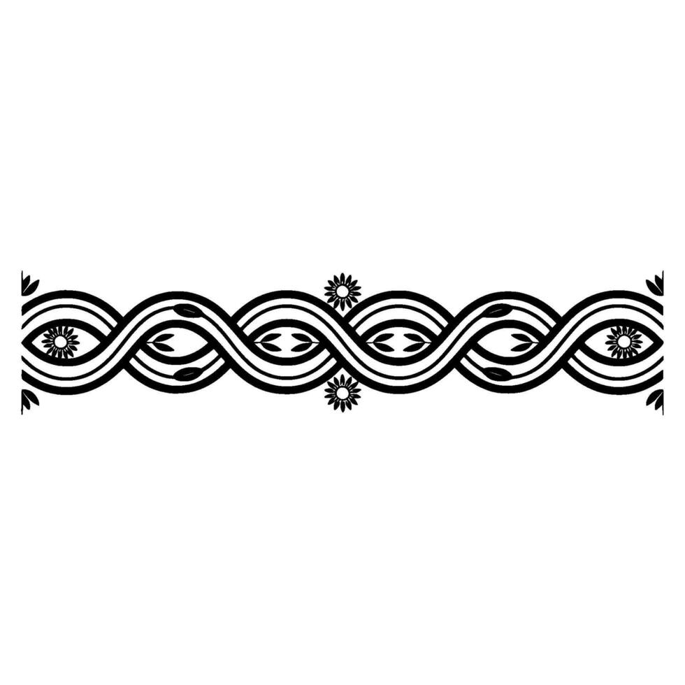 Intricate Celtic Border, Floral Motif, Vintage - Pattern vector