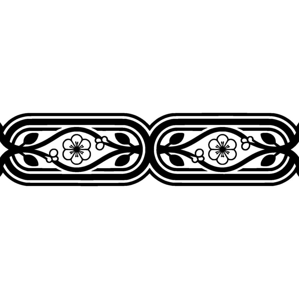 Intricate Floral Border, Celtic Revival vector