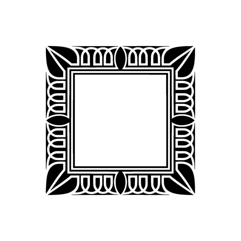Geometric Deco Frame, Elegant Border, Minimalist - Ornate vector