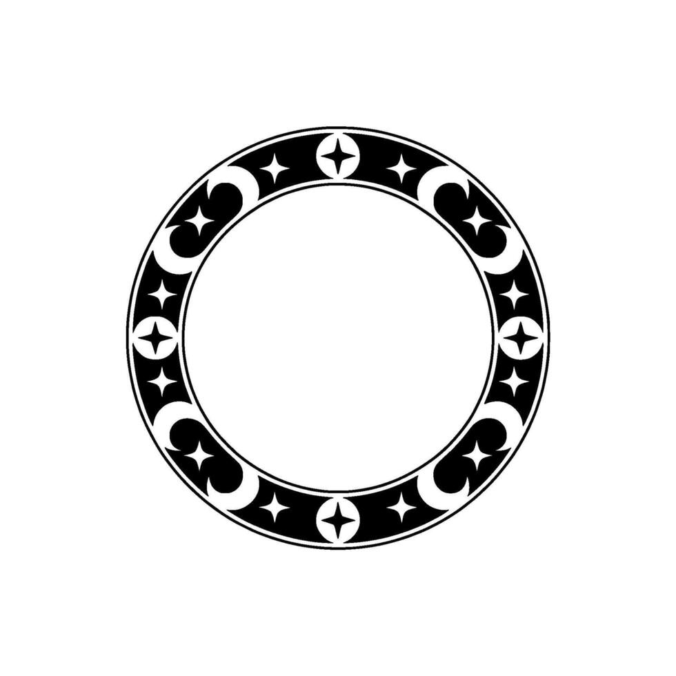 Stylized Celestial Ring, Intricate Ornamental Border vector