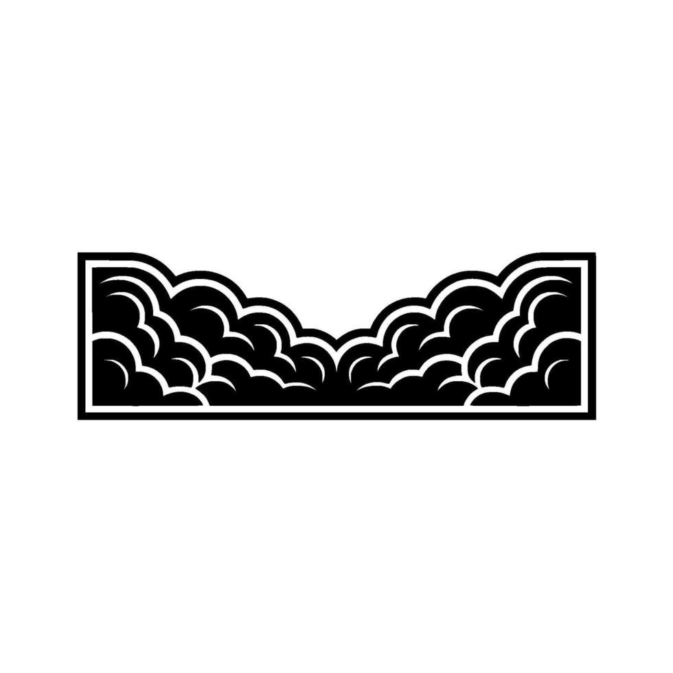 Abstract Cloudscape, Geometric Horizon, Minimalist vector