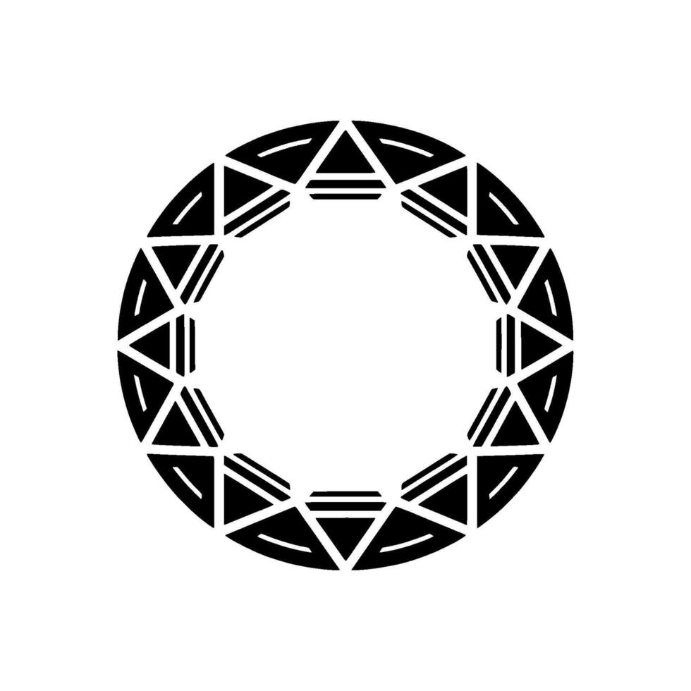 Geometric Tribal Circle, Minimalist, Shape vector