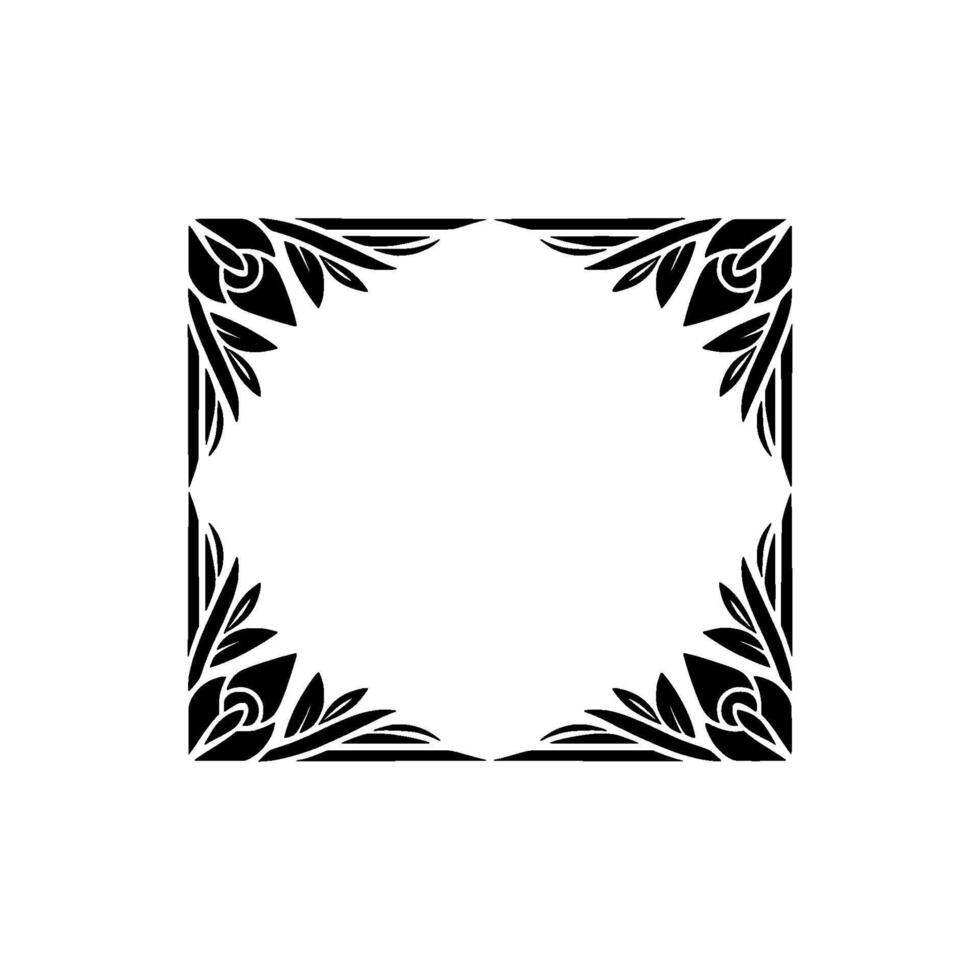 Elegant Botanical Frame, Minimalist - Geometric vector