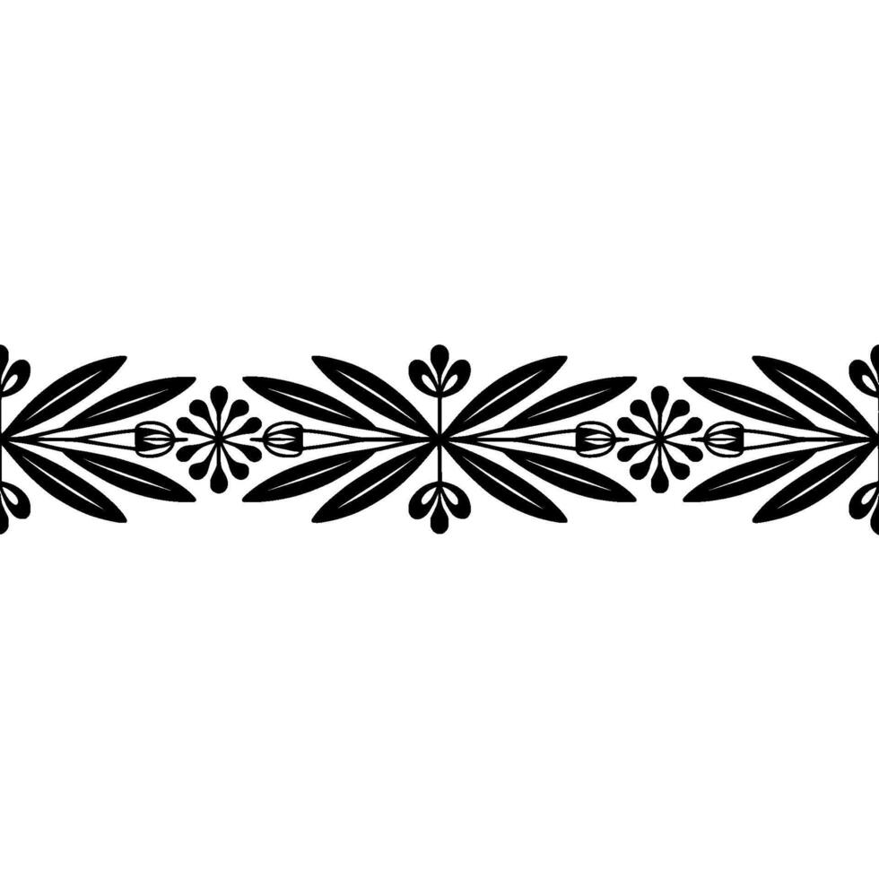 Stylized Floral Border, Minimalist , Elegant Accent, Decorative vector