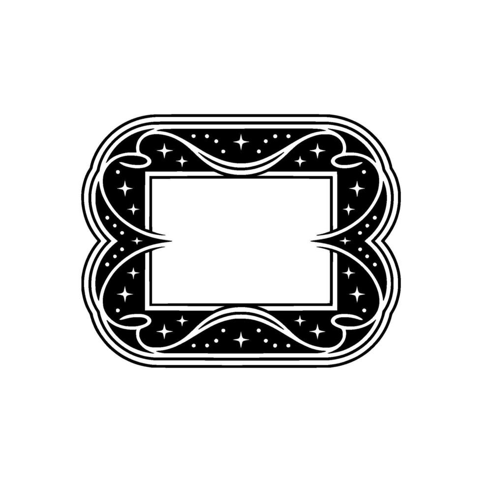 Ornate Starburst Frame, Vintage Elegance vector