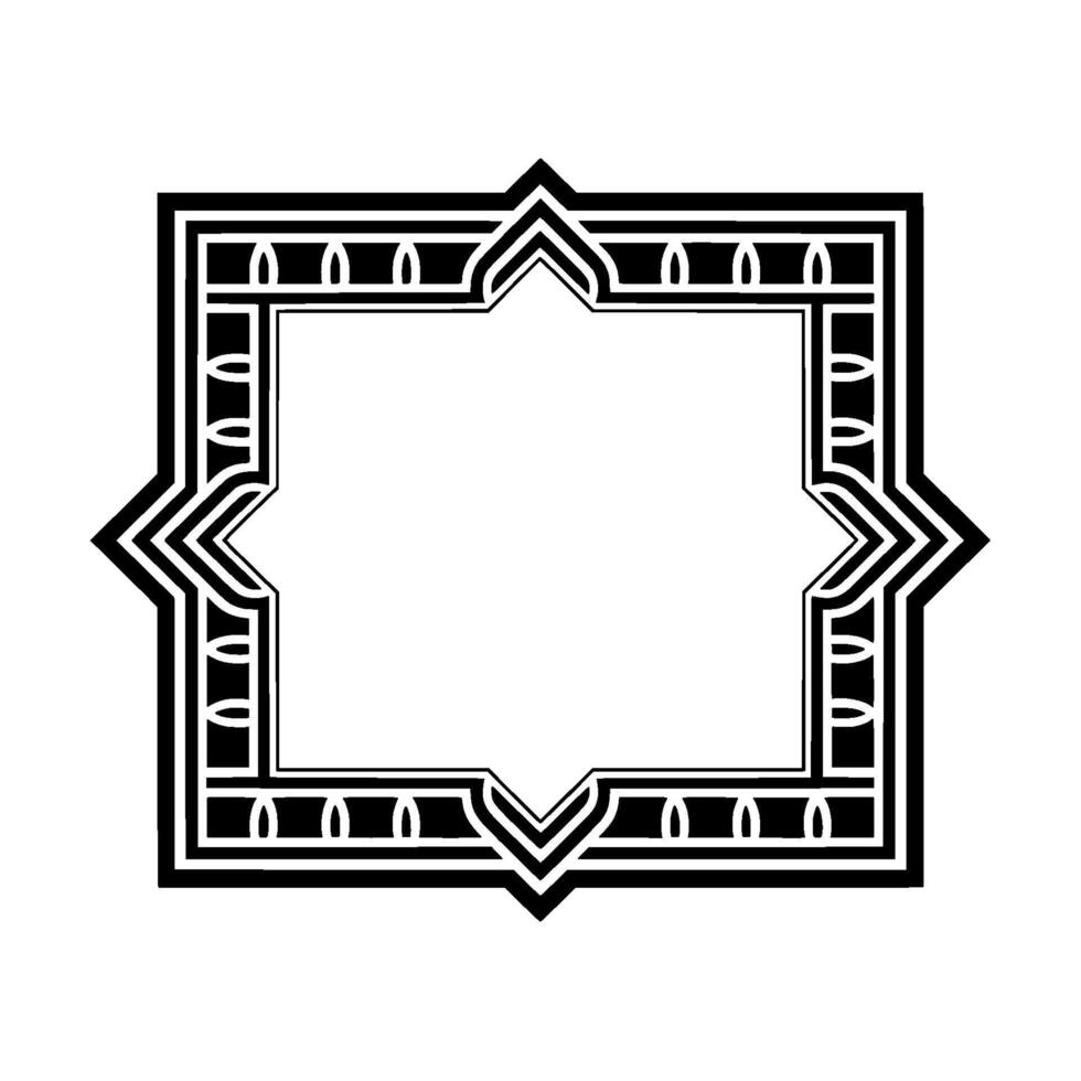 Art Deco Geometric Frame, Elegant Border, Vintage, Ornament vector
