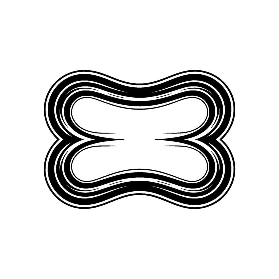Abstract Ribbon Emblem, Minimalist , Modern vector
