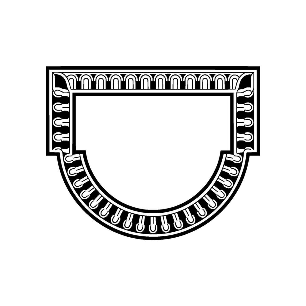 Art Deco Shield Frame, Geometric , Vintage Style vector