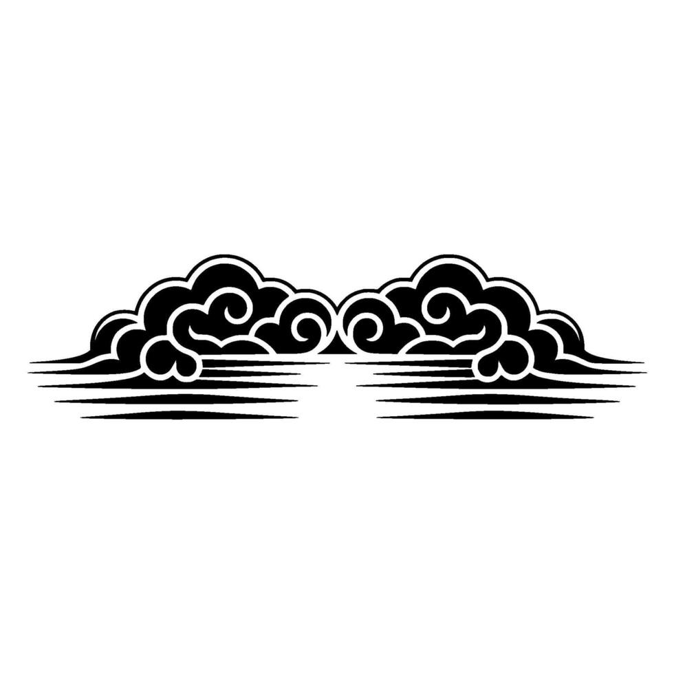 Stylized Cloud Border, Minimalist Wave vector