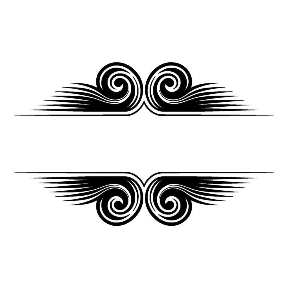 Spiraling Ornament Divider, Elegant Element vector