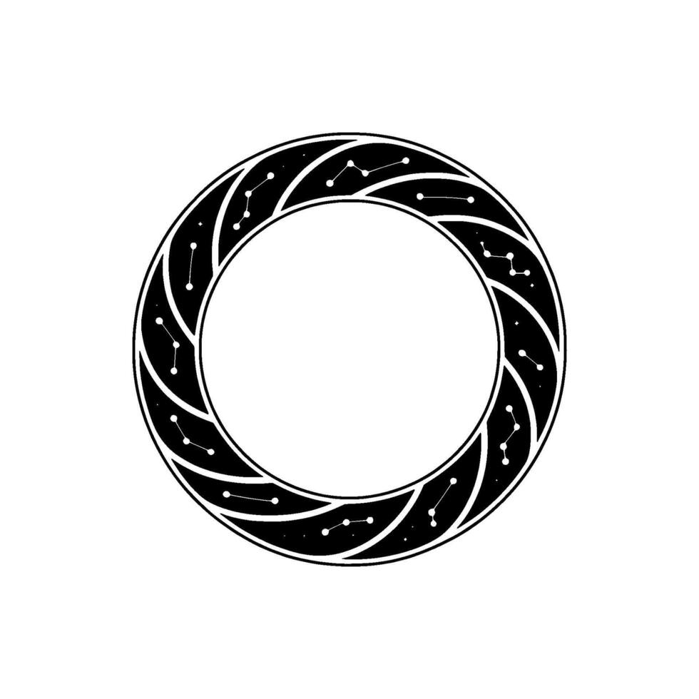 Celestial Spiral Emblem, Minimalist vector
