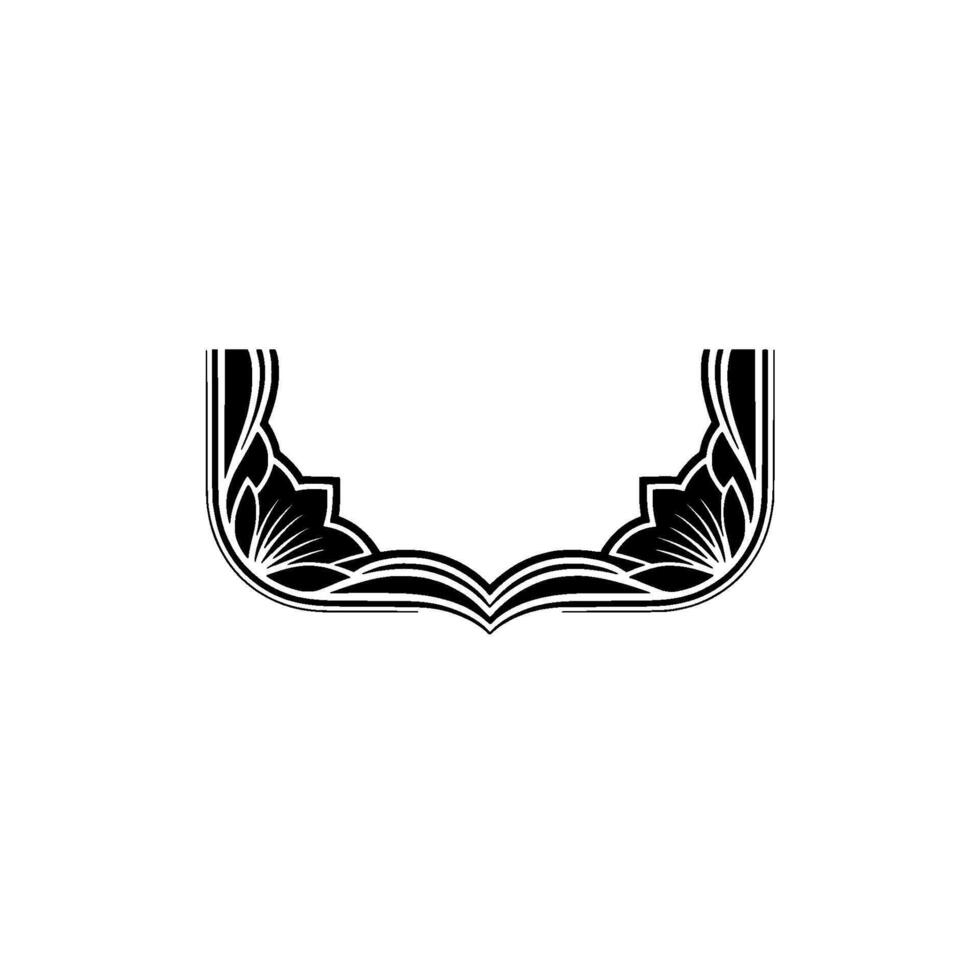 Art Deco Ornament, Elegant Curve, Minimalist vector