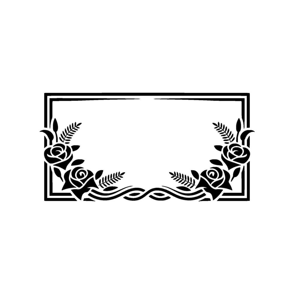 Elegant Floral Frame, Vintage , Decorative Border, Roses vector