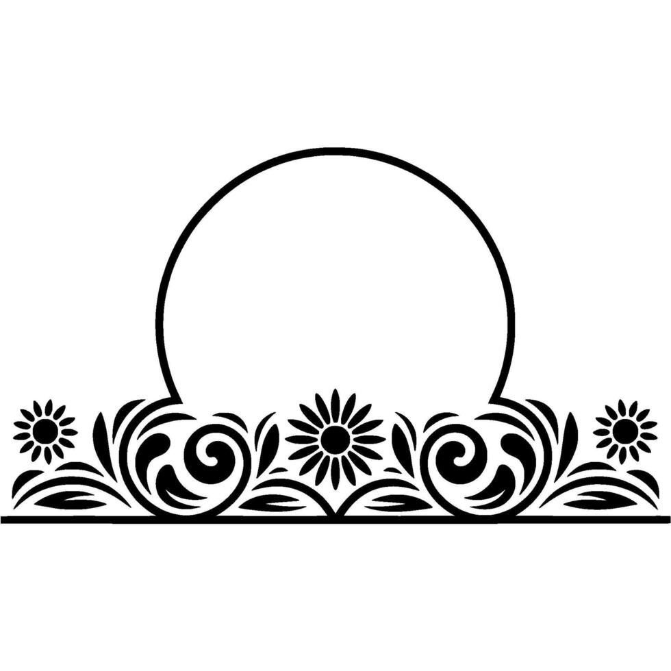 Elegant Vintage Border, Decorative Element, Floral vector