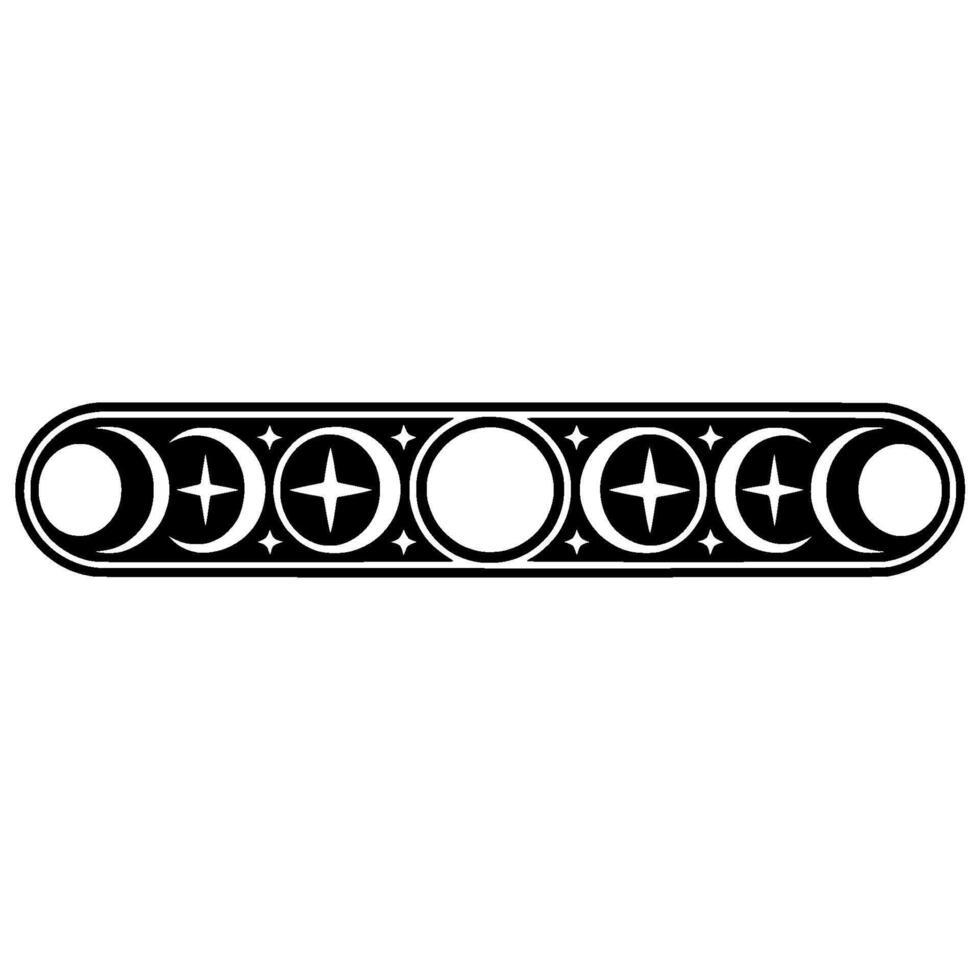 Celestial Cycle Minimalist Moon Motif vector
