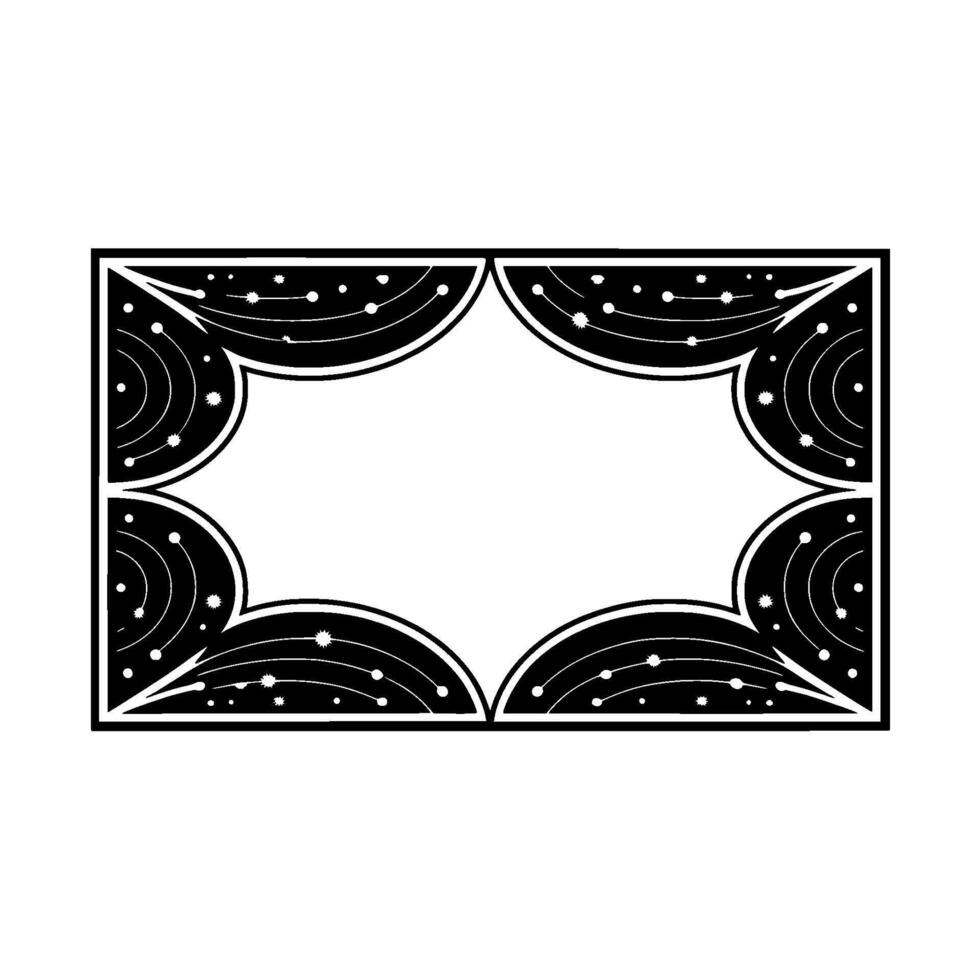 Celestial Frame Geometric Starburst vector