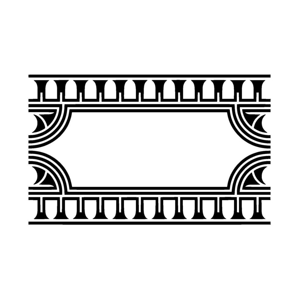 Art Deco Frame,Geometric Ornamentation, Elegant Border, Stylized vector