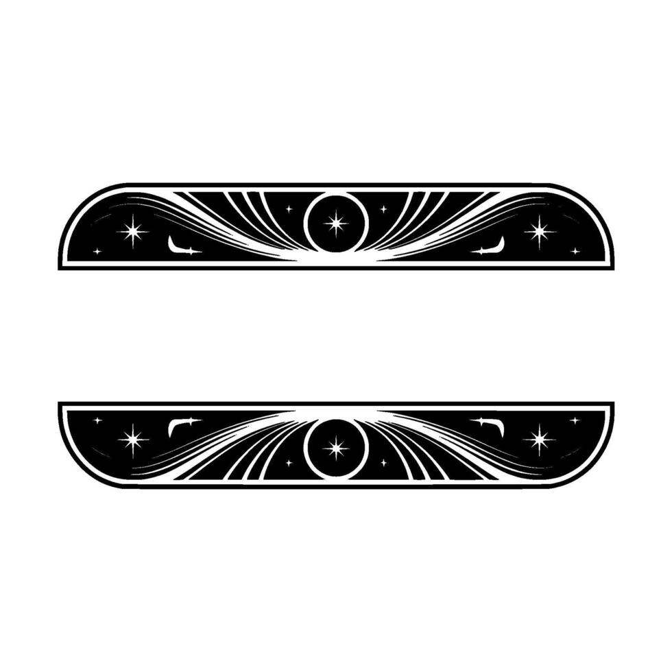 Celestial Ribbon Stylized Starburst Elements vector