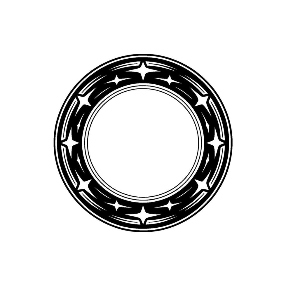 Tribal Circle Emblem, Geometric , Vintage Style vector
