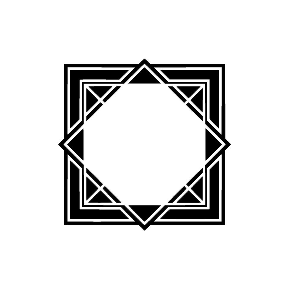 Geometric Deco Frame, Minimalist , Elegant Border - Geometry vector