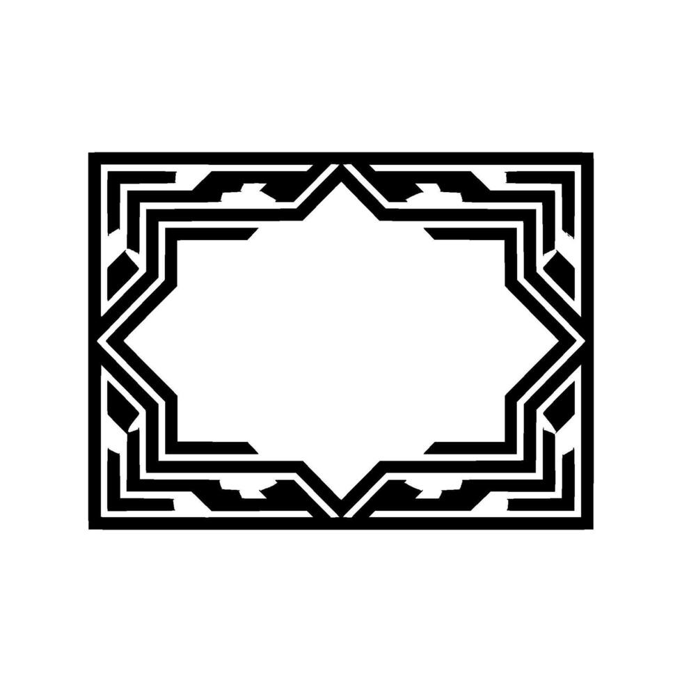 Geometric Deco Frame, Subtle Gradient, Minimalist, Art deco vector